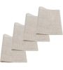 4 Pcs Bge Placemats Wipeable Washable Woven Placemats Double-sided Vinyl Kitchen Table Place Mats