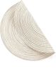 Round Placemats Set of 6 Braided Circle Place Mat Washable 15 inch Table Mats for Kitchen Dining Table Decor Mixed Color (Ivory, 6)