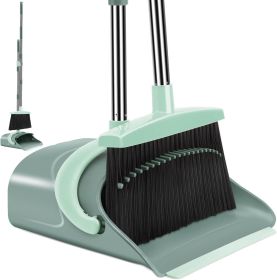 Broom and Dustpan Set for Home, Dust pan with Long Handle, Broom with Dustpan Combo Set