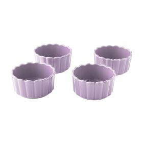 Colette Stoneware Ramekins, Purple, Set of 4