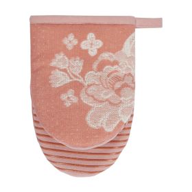 Delilah 100% Cotton Mini Mitt Set, Ginger, 5.5" x 8"