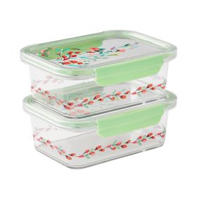 Painted Meadow 4-Cup Rectangle Tritan Food Storage Containers with Tritan Lid, Set of 2