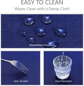 Rectangle Tablecloth Waterproof 60x84 inch Linen Textured Table Cloth Stain and Wrinkle Resistant Washable, Decorative Fabric Table Cover for Dining