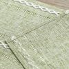 Mode Sage Green Rustic Cotton Linen Table Runner, Seasonal Embroidered Hollow Kitchen Dining Table Decoration for Home Party Decor 13x36 Inch