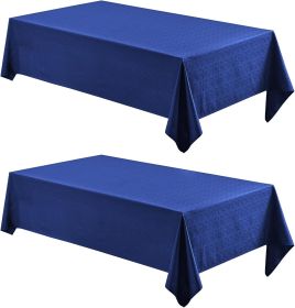 2 Pack Rectangle Tablecloth, 52x70 inch, Water Resistant Wrinkle Free Linen Textured Table Cloth Washable, Decorative Fabric Table Cover for Dining