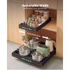 Pull Out Cabinet Organizer, 2 Pack Expandable Width (12.2"-18.9"), 20.47" Deep Pull Out Drawers for Cabinets