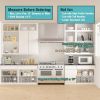 Adjustable Bakeware Organizer Pot Lid Holder Rack for Pots, Cake Molds, Cutting Boards, Mats, Cookware, GS02SS, 7.7'' Deep by 12.6'' to 21.5'' Wide