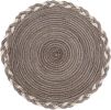 Round Placemats Set of 6 Braided Glitter Round Table Placemats 15 inch for Wedding Holiday Party (Multicolor - Light Coffee, 6)