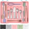 Extra Large Expandable Silverware Organizer, BPA-Free Food-Safe Cutlery Flatware Organizer, Kitchen Utensil Drawer Organizer