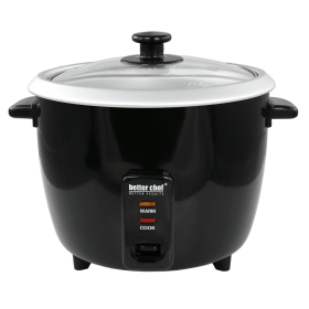 Better Chef 8-Cup - 16-Cup Cooked - Rice Cooker with Measuring Cup and Paddle (Color: black)