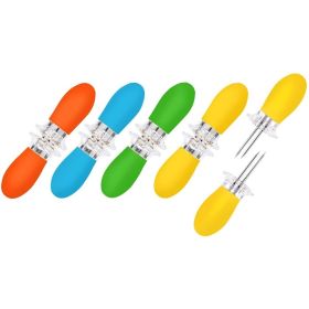 gadCorn Holders, AUGSUN 10Pcs,5 Pairs Corn Cob Holders Stainless Steel Corn On The Cob Holders BBQ Fork Skewers For Home Cooking Parties Camping (Option: 10pcs)