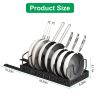 Pull Out Pots And Pans Organizer Under Cabinet With 8 Adjustable Dividers Rustproof Carbon Steel Sliding Pots Holder For Kitchen Cookware Bakeware Pot